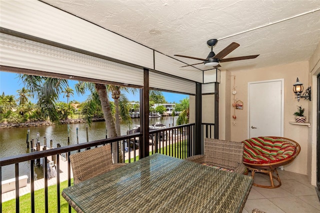 240 Captains Walk Unit 5110, Delray Beach, FL 33483 - sunroom / solarium featuring a water view