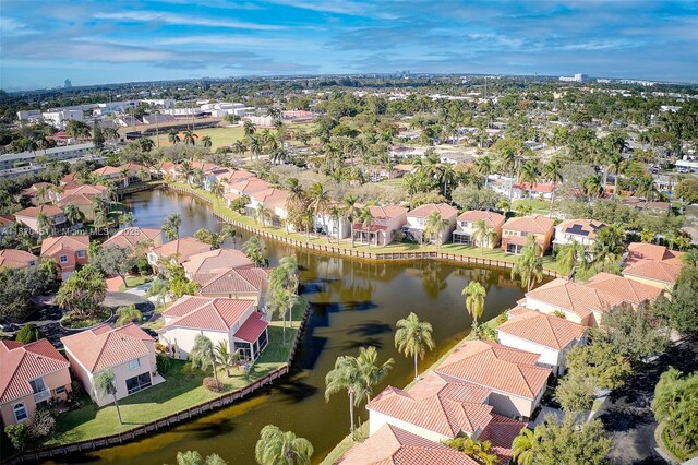 1762 E Trafalgar Cir, Hollywood, FL 33020 - aerial perspective of suburban area with a nearby body of water