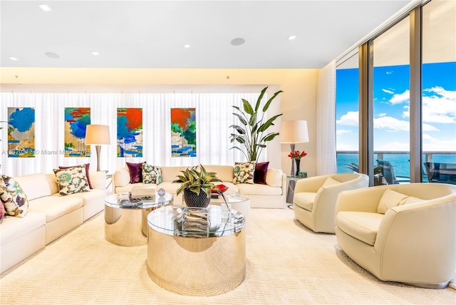 9705 Collins Ave Unit 1101N, Bal Harbour, FL 33154 - living room with plenty of natural light and a water view