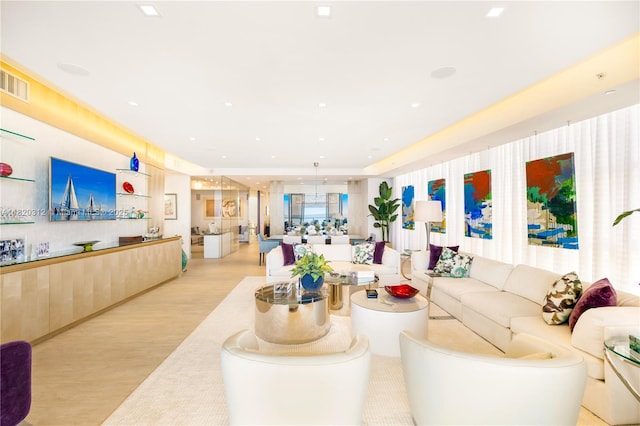 9705 Collins Ave Unit 1101N, Bal Harbour, FL 33154 - living area featuring light wood-style flooring