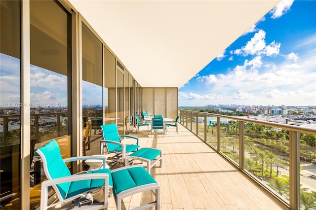 9705 Collins Ave Unit 1101N, Bal Harbour, FL 33154 - balcony featuring a view of city