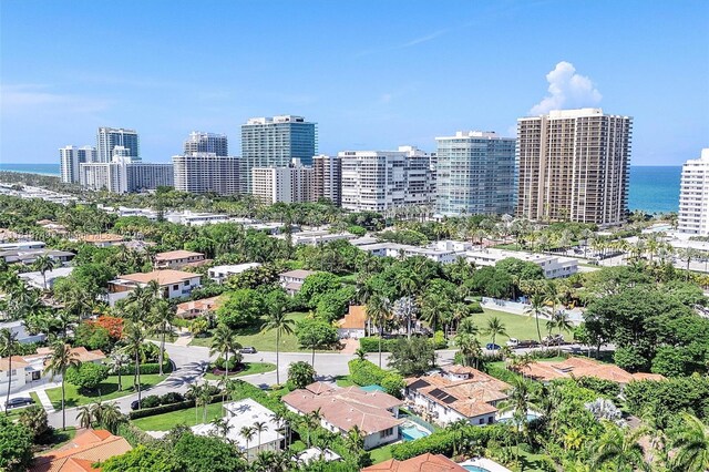96 Bal Cross Dr, Bal Harbour, FL 33154 - drone / aerial view of skyline and a large body of water