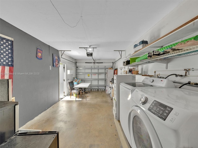 9933 NW 49th Ter, Doral, FL 33178 - garage with washer and dryer and a garage door opener