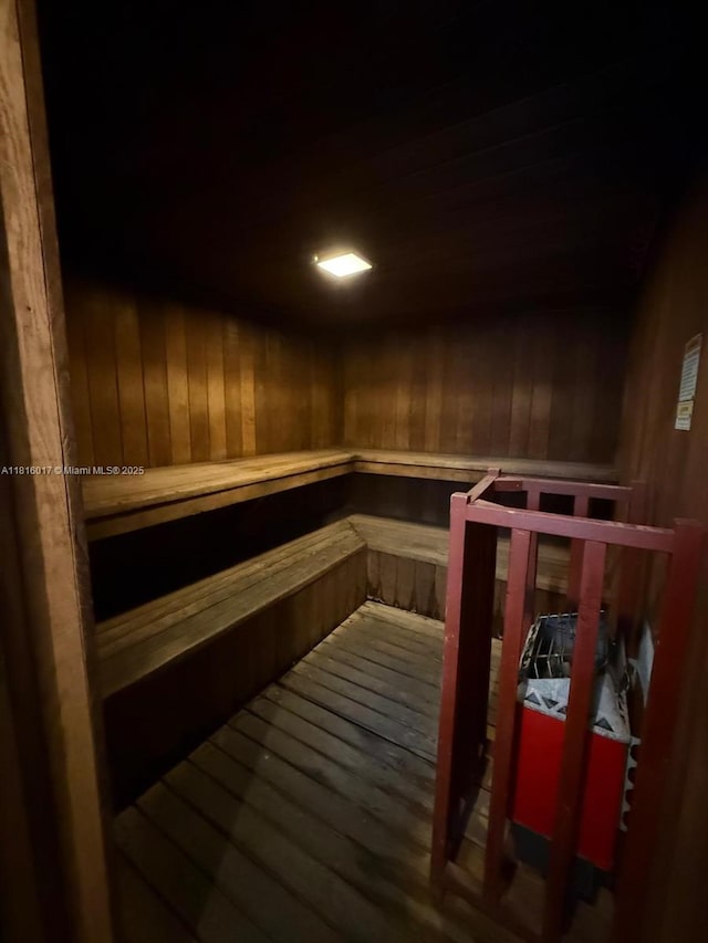 215 SE 3rd Ave Unit 303B, Hallandale Beach, FL 33009 - sauna with wood finished floors and wooden walls