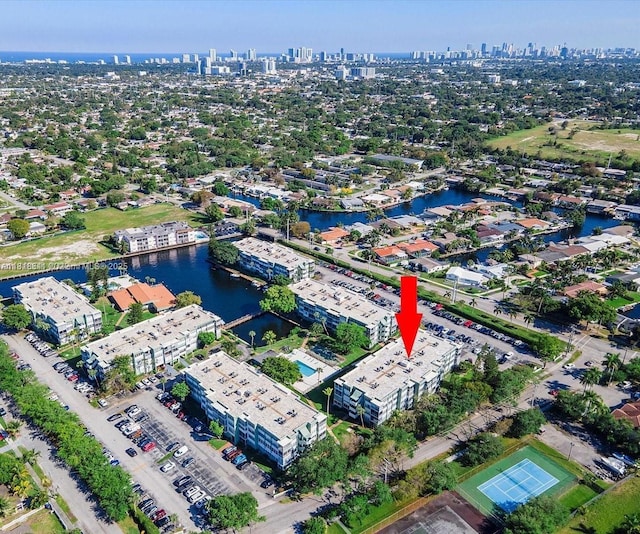 2781 Taft St Unit 308, Hollywood, FL 33020 - drone / aerial view of skyline and a nearby body of water