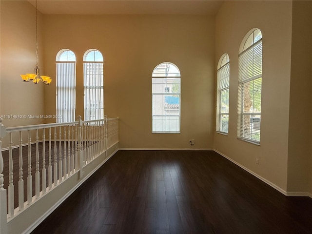 15875 SW 52nd St, Miramar, FL 33027 - spare room featuring a chandelier and wood finished floors