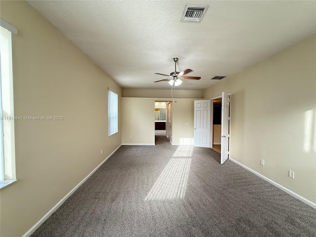 15875 SW 52nd St, Miramar, FL 33027 - empty room with ceiling fan, carpet flooring, and a textured ceiling
