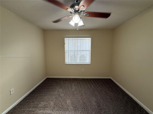 15875 SW 52nd St, Miramar, FL 33027 - carpeted empty room featuring ceiling fan and a textured ceiling