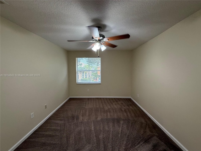 15875 SW 52nd St, Miramar, FL 33027 - empty room featuring ceiling fan, carpet, and a textured ceiling