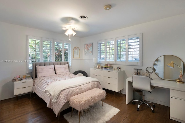 11900 SW 72nd Pl, Pinecrest, FL 33156 - bedroom with a desk and dark wood-style floors