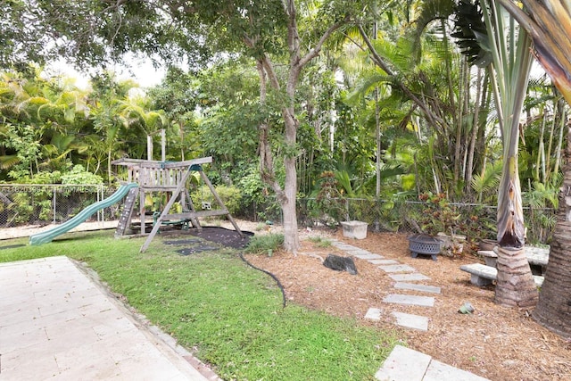 11900 SW 72nd Pl, Pinecrest, FL 33156 - view of yard featuring a playground