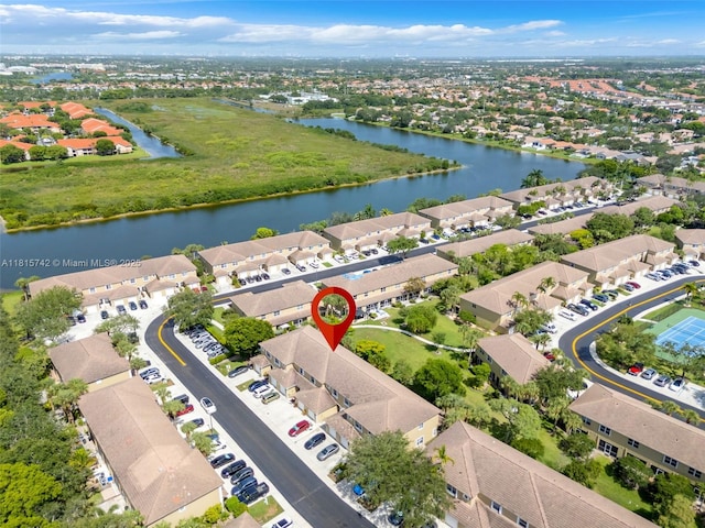 12006 SW 2nd St, Pembroke Pines, FL 33025 - aerial view of residential area with a large body of water