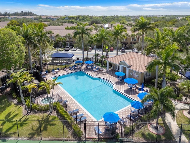 12006 SW 2nd St, Pembroke Pines, FL 33025 - community pool with a patio area