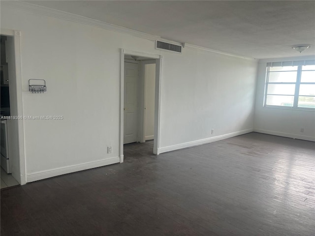 6770 Indian Creek Dr Unit 6D, Miami Beach, FL 33141 - empty room with crown molding and dark wood-style flooring