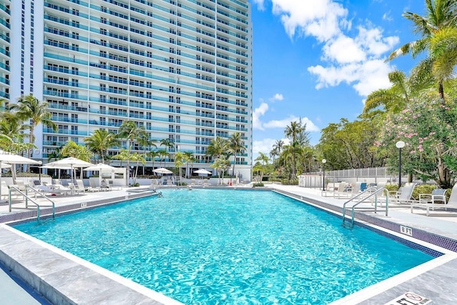 100 Bayview Dr Unit 1223, Sunny Isles Beach, FL 33160 - community pool featuring a patio