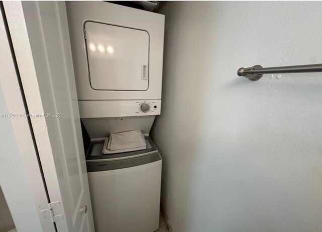 4659 NW 97th Ct Unit 35, Doral, FL 33178 - washroom with stacked washer / drying machine