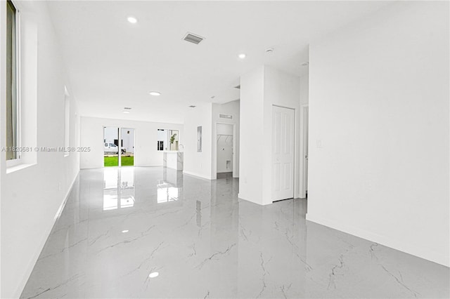 28841 SW 162nd Ave Unit A, Miami, FL 33033 - empty room with marble tiled flooring and recessed lighting
