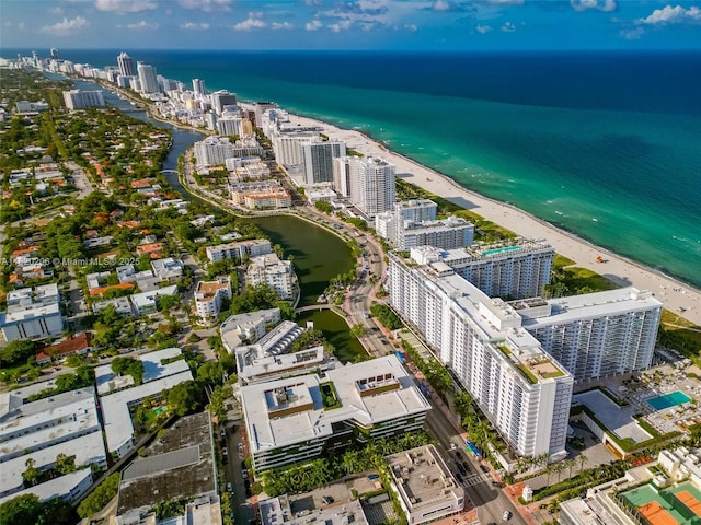 102 24th St Unit Ph-1706, Miami Beach, FL 33139 - aerial view of property and surrounding area featuring a nearby body of water
