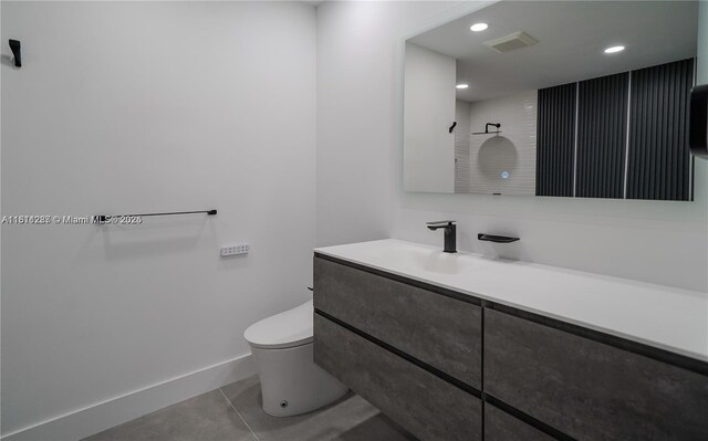 8390 SW 64th St, Miami, FL 33143 - full bath with vanity, tile patterned floors, and recessed lighting