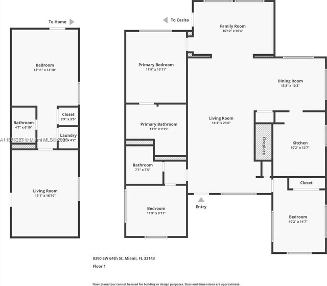 8390 SW 64th St, Miami, FL 33143 - view of room layout