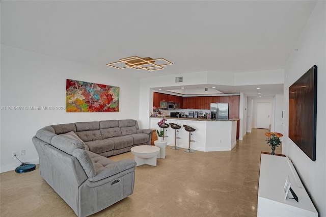 14951 Royal Oaks Ln Unit 803, North Miami, FL 33181 - living area featuring recessed lighting