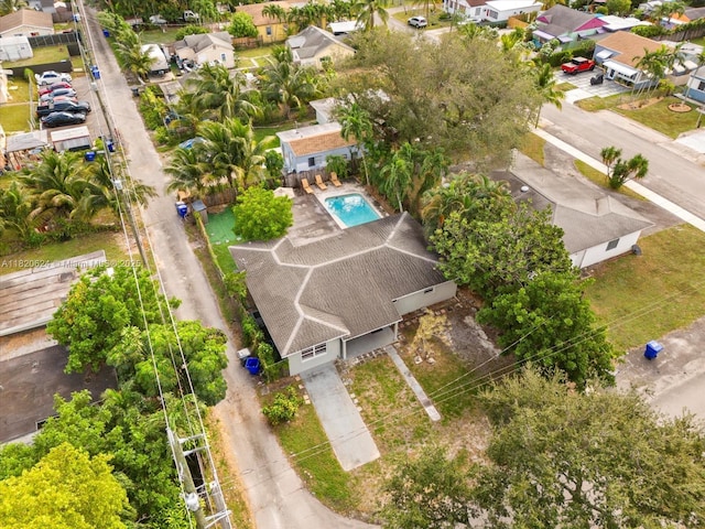 1805 N 23rd Ave, Hollywood, FL 33020 - aerial perspective of suburban area featuring property boundaries highlighted