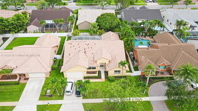 16176 NW 14th Ct, Pembroke Pines, FL 33028 - aerial view of residential area featuring a pool