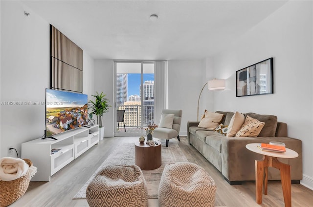 1250 S Miami Ave Unit 2210, Miami, FL 33130 - living area with wood finished floors and expansive windows