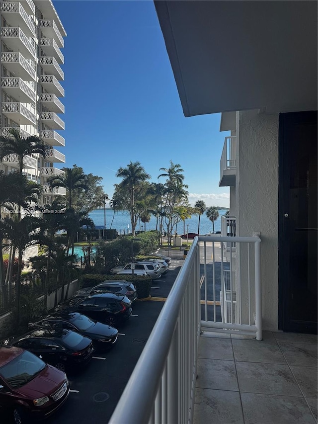 1440 Brickell Bay Unit 307, Miami, FL 33131 - balcony featuring a water view