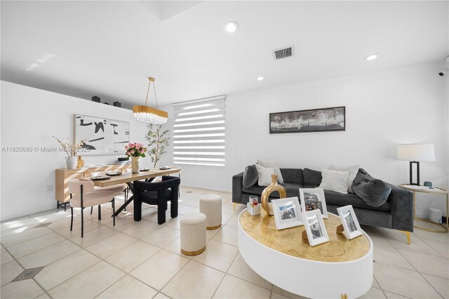 15872 NW 21st St, Pembroke Pines, FL 33028 - living area with light tile patterned floors and recessed lighting