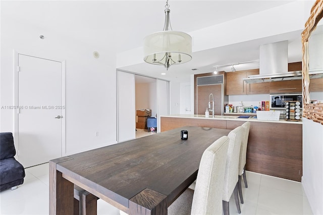 495 Brickell Ave Unit 905, Miami, FL 33131 - dining area featuring light tile patterned floors