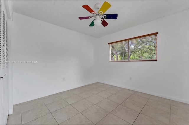 14388 SW 96th Ln, Miami, FL 33186 - spare room with a ceiling fan and light tile patterned floors