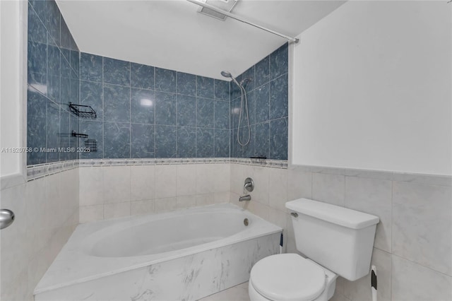 14388 SW 96th Ln, Miami, FL 33186 - bathroom with tile walls and tiled shower / bath combo