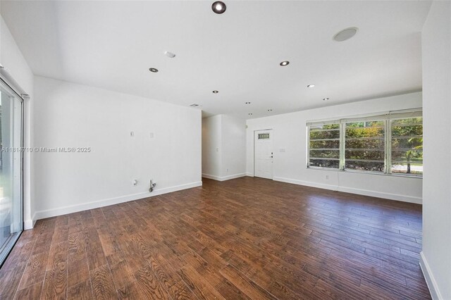 9221 SW 167th Ter, Palmetto Bay, FL 33157 - unfurnished room with wood finished floors and recessed lighting