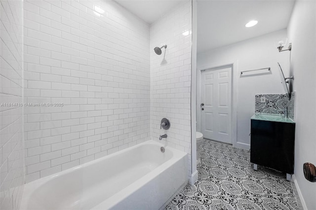 9221 SW 167th Ter, Palmetto Bay, FL 33157 - full bath featuring vanity, bathtub / shower combination, and tile patterned flooring