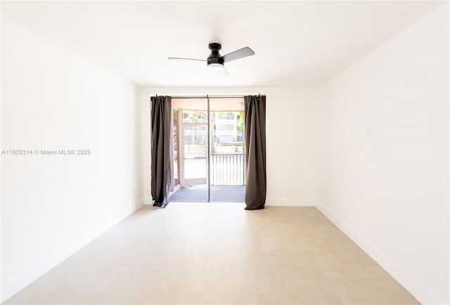 1750 NE 191st St Unit 100-1, Miami, FL 33179 - empty room with a ceiling fan and baseboards