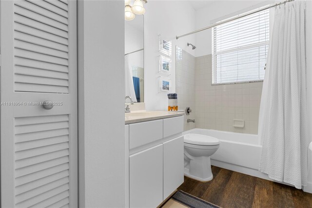 1971 Landing Way, Weston, FL 33326 - full bath with wood finished floors, shower / bath combo with shower curtain, and vanity