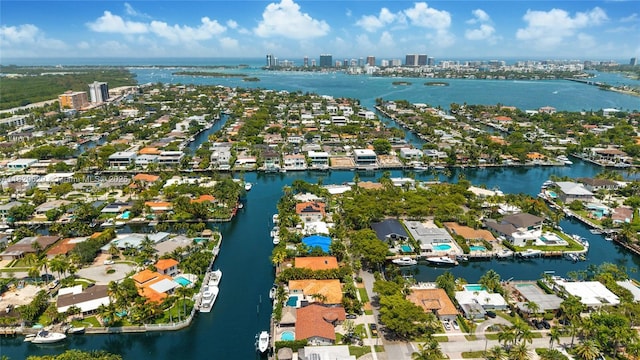 2085 Ixora Rd, North Miami, FL 33181 - aerial view of property and surrounding area featuring a large body of water and nearby suburban area