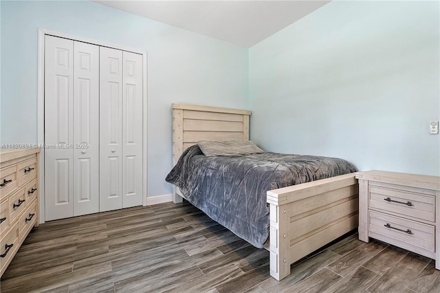 17038 N 61st Pl N, Loxahatchee, FL 33470 - bedroom with dark wood-style flooring and a closet
