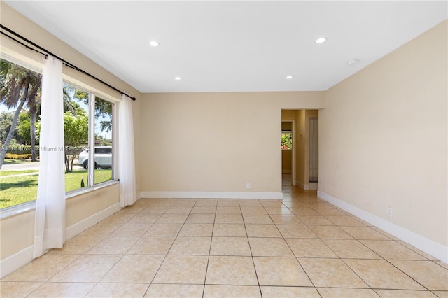 918 NE 6th St, Hallandale Beach, FL 33009 - spare room featuring recessed lighting and light tile patterned flooring