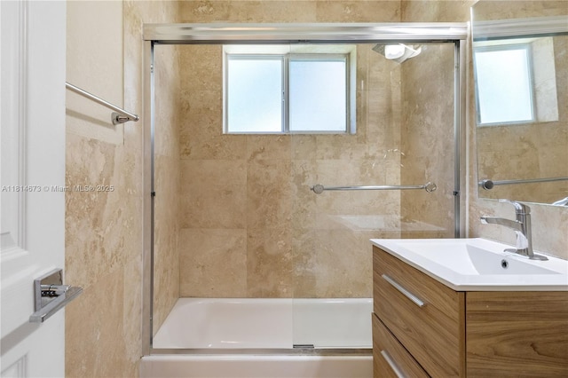 918 NE 6th St, Hallandale Beach, FL 33009 - full bath featuring vanity and shower / bath combination with glass door