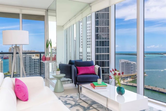 485 Brickell Ave Unit 3410, Miami, FL 33131 - balcony featuring a water view