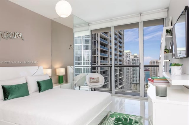 485 Brickell Ave Unit 3410, Miami, FL 33131 - bedroom featuring expansive windows