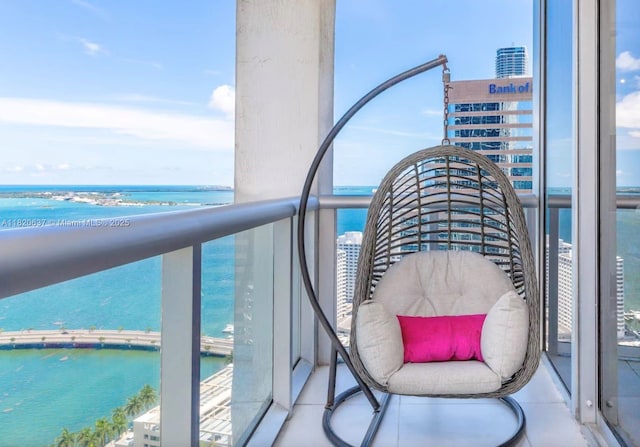 485 Brickell Ave Unit 3410, Miami, FL 33131 - balcony featuring a water view and a view of city