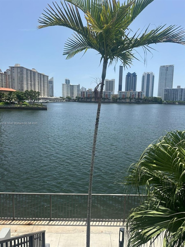 4000 NE 168th St Unit 110A, North Miami Beach, FL 33160 - water view featuring skyline