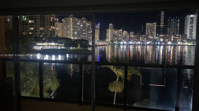 4000 NE 168th St Unit 110A, North Miami Beach, FL 33160 - view of city featuring a view of city lights and a large body of water