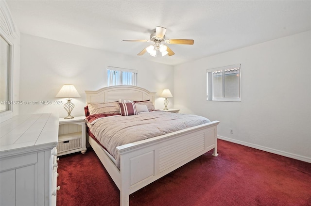 1081 NW 89th Ave, Plantation, FL 33322 - bedroom featuring dark colored carpet and ceiling fan