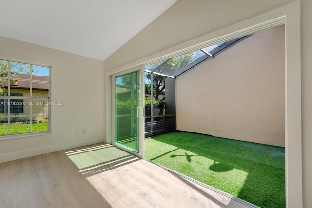 9550 W Heather Ln, Miramar, FL 33025 - unfurnished sunroom featuring plenty of natural light and lofted ceiling