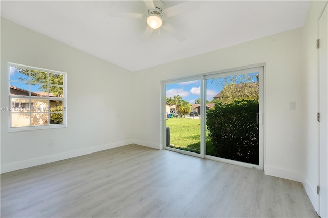 9550 W Heather Ln, Miramar, FL 33025 - unfurnished room with light wood-type flooring and ceiling fan