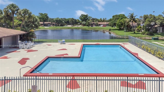 9550 W Heather Ln, Miramar, FL 33025 - community pool featuring a water view and a patio